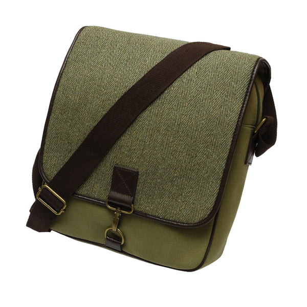 Heather Tweed Messenger Bag