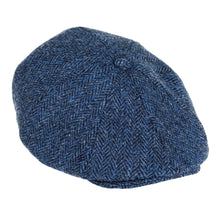 ZH015 Arran Harris Tweed 8 Piece Cap  - Blue-Black