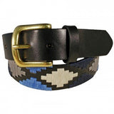 Polo Pattern Leather Belt by Ibex of England